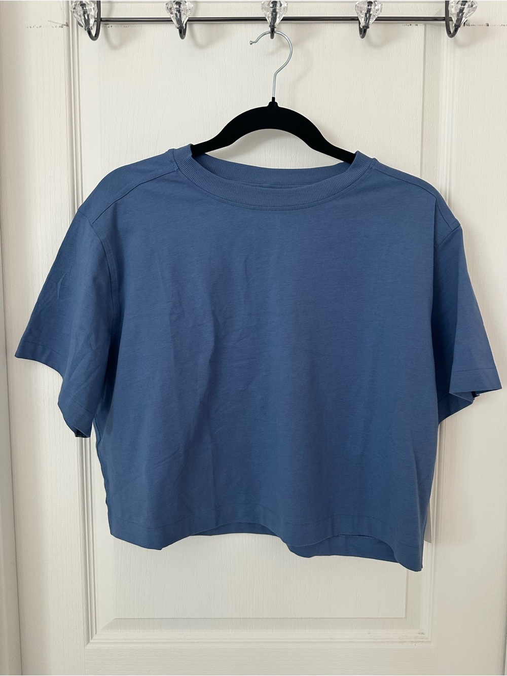 lululemon athletica Boxy Crop Tee in Slate Blue